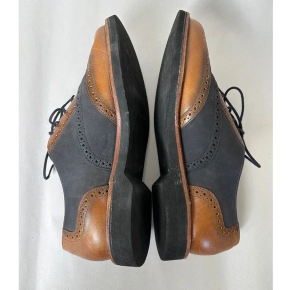 Pinecones VTG Leather Wingtip Oxford Shoes Womens 8.5 Preppy Retro Academia - Picture 7 of 10